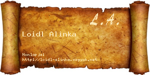 Loidl Alinka névjegykártya